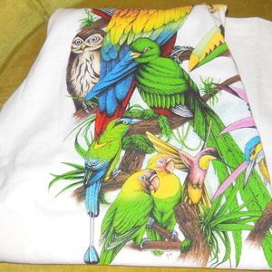 Vintage Birds of Costa Rica T-Shirt - Men's Medium Short Sleeve